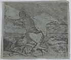 Cain fleeing after having slain Abel, Matthias Stom  Dutch, Etching