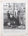 The Misanthropist (Misantropie)..., from L'imagination, published in Le Charivari, February 10, 1833, Honoré Daumier  French, Lithograph; second state of two (Hazard & Delteil)