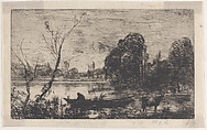 Ville d'Avray: Boatman on a Pond (Evening Effect), Camille Corot  French, Etching; third state of three