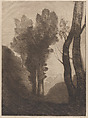 Environs of Rome, Camille Corot  French, Etching; third state of three