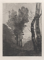 Environs de Rome, Camille Corot  French, Etching; between second and third state of three