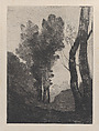 Environs of Rome, Camille Corot  French, Etching; third state of three