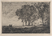 Italian Landscape (Paysage d'Italie), Camille Corot  French, Etching; first state of three