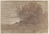 The Woods of the Hermit (Le Bois de l'ermite), Camille Corot  French, Cliché-verre; first state of two