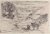 Les Paladins, Camille Corot  French, Cliché-verre