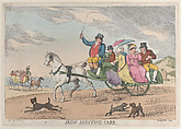 Irish Jaunting Car, Thomas Rowlandson British, Hand-colored etching