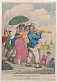 Progress of Gallantry or Stolen Kisses Sweetest, Thomas Rowlandson British, Hand-colored etching