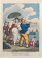 Progress of Gallantry or Stolen Kisses Sweetest, Thomas Rowlandson British, Hand-colored etching