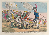 The Rogues March, Thomas Rowlandson British, Hand-colored etching