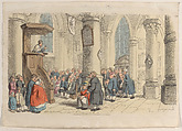 Plate 38, from "World in Miniature", Thomas Rowlandson British, Hand-colored etching