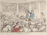 Chemical Lectures, Thomas Rowlandson  British, Hand-colored etching (partially colored)