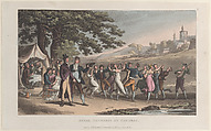 Rural Happiness at Caverac, from "Journal of Sentimental Travels in the Southern Provinces of France, Shortly Before the Revolution", Thomas Rowlandson British, Hand-colored etching and aquatint
