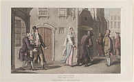 At Avignon, First Sight of Clara, from "Journal of Sentimental Travels in the Southern Provinces of France, Shortly Before the Revolution", Thomas Rowlandson British, Hand-colored etching and aquatint