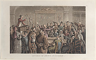 Auction of Relics at Avignon, from "Journal of Sentimental Travels in the Southern Provinces of France, Shortly Before the Revolution", Thomas Rowlandson British, Hand-colored etching and aquatint