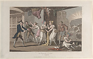 A Tragic Story at Avignon, from "Journal of Sentimental Travels in the Southern Provinces of France, Shortly Before the Revolution", Thomas Rowlandson  British, Hand-colored etching and aquatint