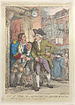 Not at Home, or a Disappointed Dinner Hunter, Thomas Rowlandson  British, Hand-colored etching