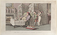 Quae Genus, in the Service of Sr. Jeffery Gourmand, Thomas Rowlandson  British, Hand-colored etching and aquatint