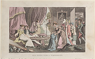 Quae Genus with a Spendthrift, Thomas Rowlandson  British, Hand-colored etching and aquatint