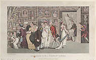 Quae Genus with a Portrait Painter, Thomas Rowlandson  British, Hand-colored etching and aquatint