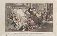 The Party Breaking Up, and Quae Genus Breaking Down, Thomas Rowlandson British, Hand-colored etching and aquatint