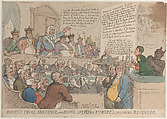 Boney's Trial Sentence and Dying Speech, or Europe's Injuries Revenged, Thomas Rowlandson British, Hand-colored etching