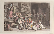 A Bacchanalian Scene at Don Luigi's Ball, Thomas Rowlandson  British, Hand-colored etching and aquatint