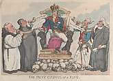 The Privy Council of a King, Thomas Rowlandson  British, Hand-colored etching