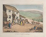 A View of Camelford, Cornwall, Thomas Rowlandson  British, Hand-colored etching and aquatint