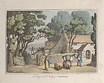 A Cottage in the Dutchy of Cornwall, Thomas Rowlandson  British, Hand-colored etching and aquatint