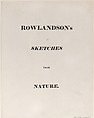 Title page, from "Sketches from Nature", Thomas Rowlandson British, Letterpress