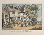 White Lion Inn. Ponder's End, Middlesex, Thomas Rowlandson  British, Hand-colored etching and aquatint