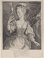 Young woman spinning thread for an arrow, François II de Poilly  French, Etching and engraving
