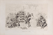 Salamon de Caus at Bicêtre, Jean-Baptiste Courtois  French, Etching