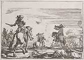 Plate 1: the departure of the armies, Jacques Courtois French, Etching