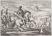 Plate 3: the charge is ordered, Jacques Courtois French, Etching