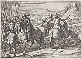 Plate 4: the rescuing of dead and wounded soldiers, Jacques Courtois French, Etching