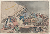 The Margate Hoy, Charles Catton, Jr. British, Hand-colored etching and aquatint