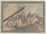 The Margate Hoy, Charles Catton, Jr. British, Hand-colored etching