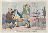Lords of the Bedchamber, Thomas Rowlandson  British, Hand-colored etching