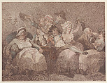 A Sketch from Nature, William Paulet Carey (Irish, Dublin 1759–1839 Birmingham), Hand-colored etching and stipple