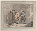 Bookseller and Author, Thomas Rowlandson British, Hand-colored etching and aquatint