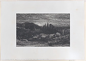 The Rising Moon, Samuel Palmer  British, Etching; sixth or between sixth and seventh state of nine