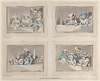 Side Box Sketches, Samuel Alken British, Hand-colored etching and aquatint