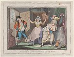 Interruption or Inconvenience of a Lodging House, Thomas Rowlandson  British, Hand-colored etching
