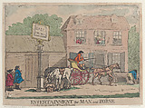 Entertainment for Man and Horse, Thomas Rowlandson ? British, Hand-colored etching