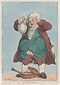 An Epicure, Thomas Rowlandson British, Hand-colored etching