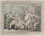 Studious Gluttons, Samuel Alken British, Hand-colored etching and aquatint