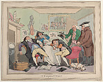 O Tempora, O Mores!, Samuel Alken British, Hand-colored etching