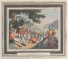 Soldiers Attending Divine Service, Heinrich Joseph Schütz  German, Hand-colored etching and aquatint