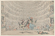 The Prospect Before Us, Respectfully dedicated to those Singers, Dancers, & Musical Professors, who are fortunately engaged with the Proprietor of the Kings Theatre, at the Pantheon, Thomas Rowlandson  British, Hand-colored etching